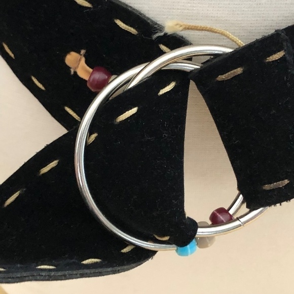 Hand Crafted Beaded Suede Leather Belt - Coastal Cowgirl - Picture 5 of 9